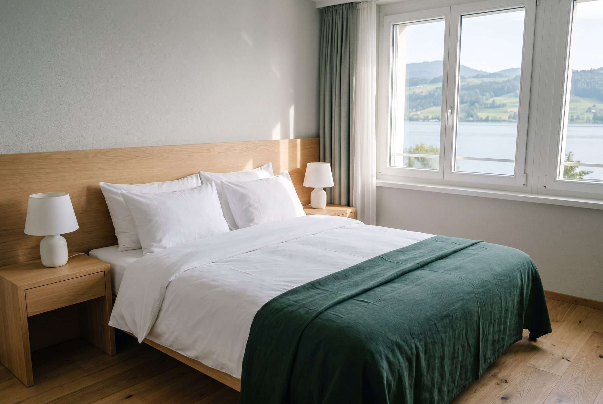 Ruhiges, modernes Hotelzimmer
